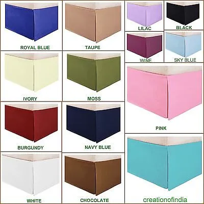16 Inch Drop Bed Skirt Dark Grey 1000TC Egyptian Cotton