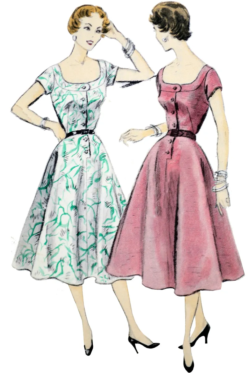 1954 Vintage Vogue 8280 Party Dress Pattern