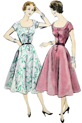 1954 Vintage Vogue 8280 Party Dress Pattern
