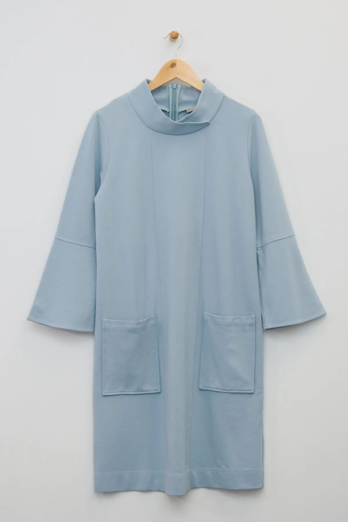 39" Mock Neck Dress with Pockets