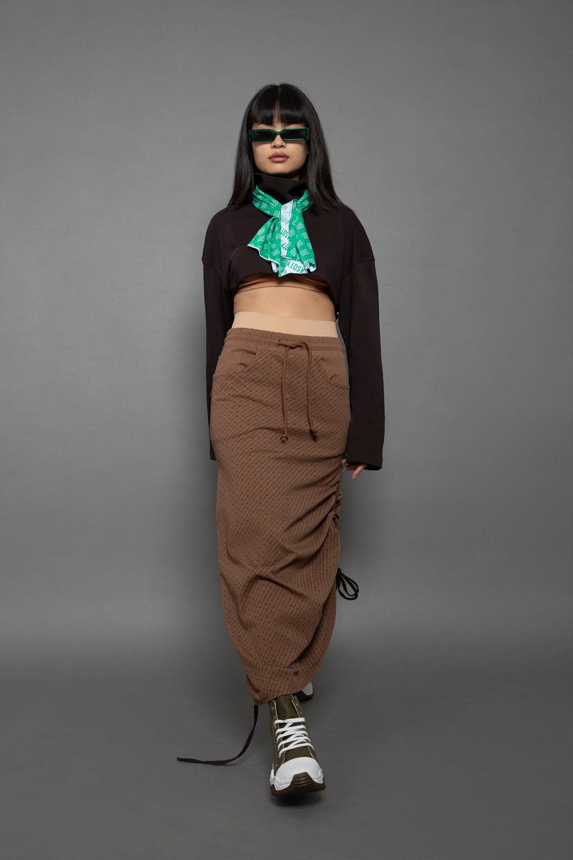 All Over Organic Slit Skirt