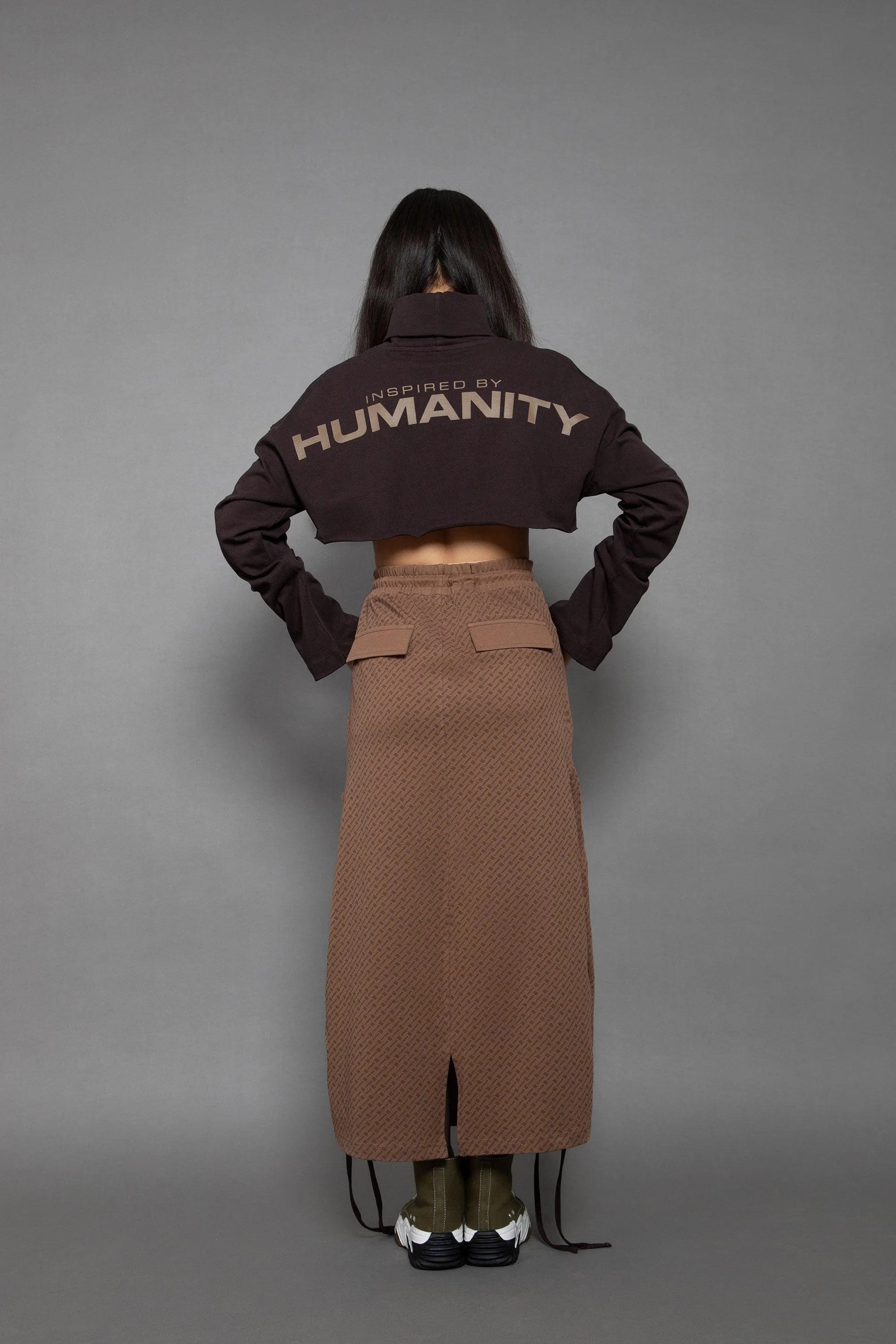All Over Organic Slit Skirt