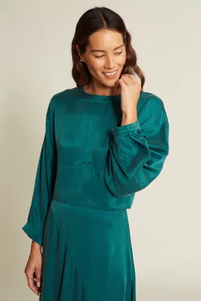 Alsani Dark Green Blouse Suite13