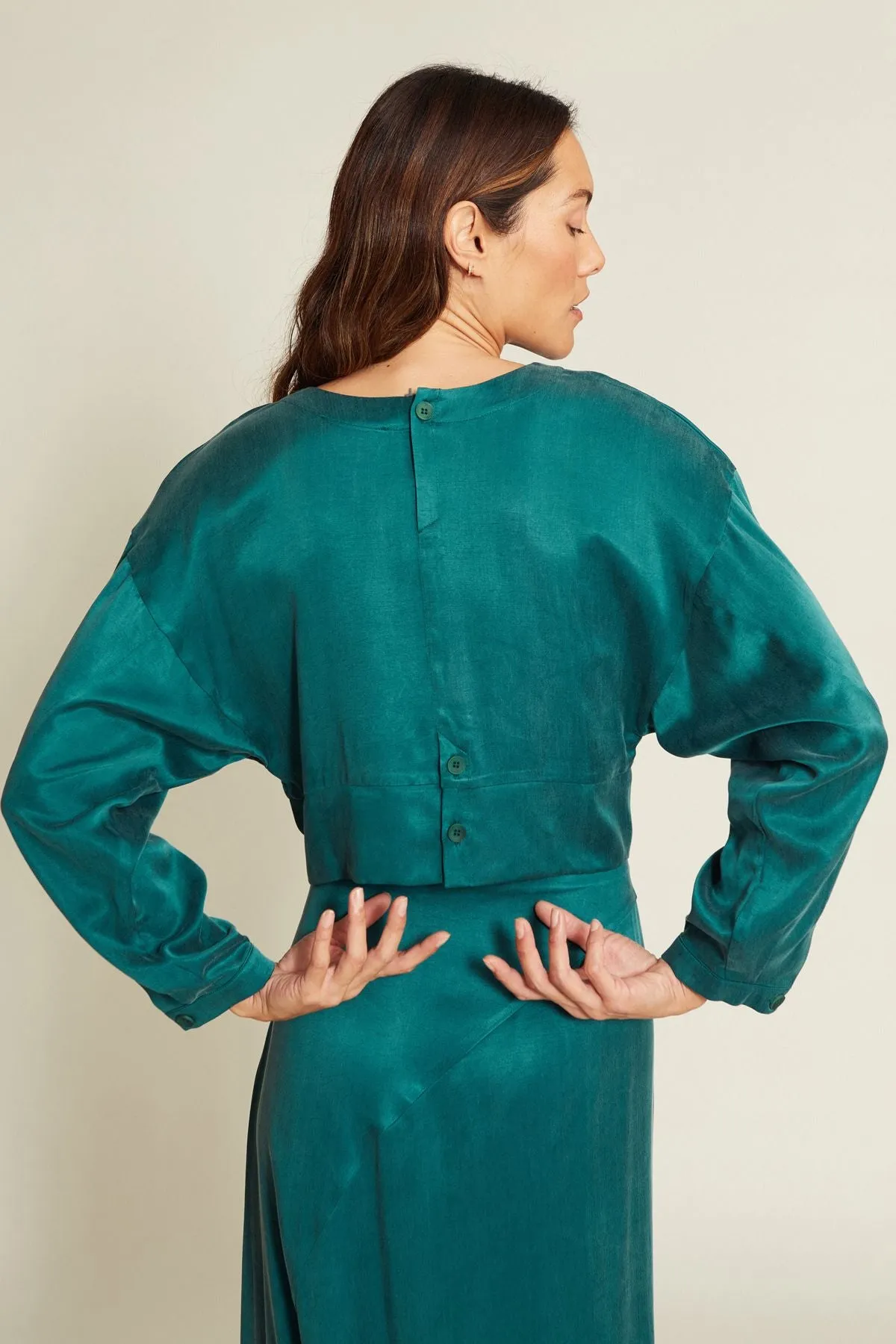 Alsani Dark Green Blouse Suite13
