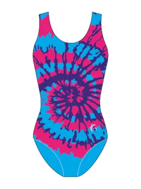 Amazing Tie Dye Tank Leotard in Pink/Purple