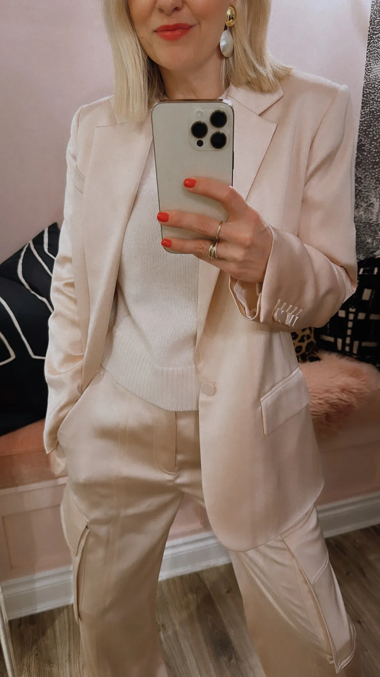 'Axel' Satin Blazer
