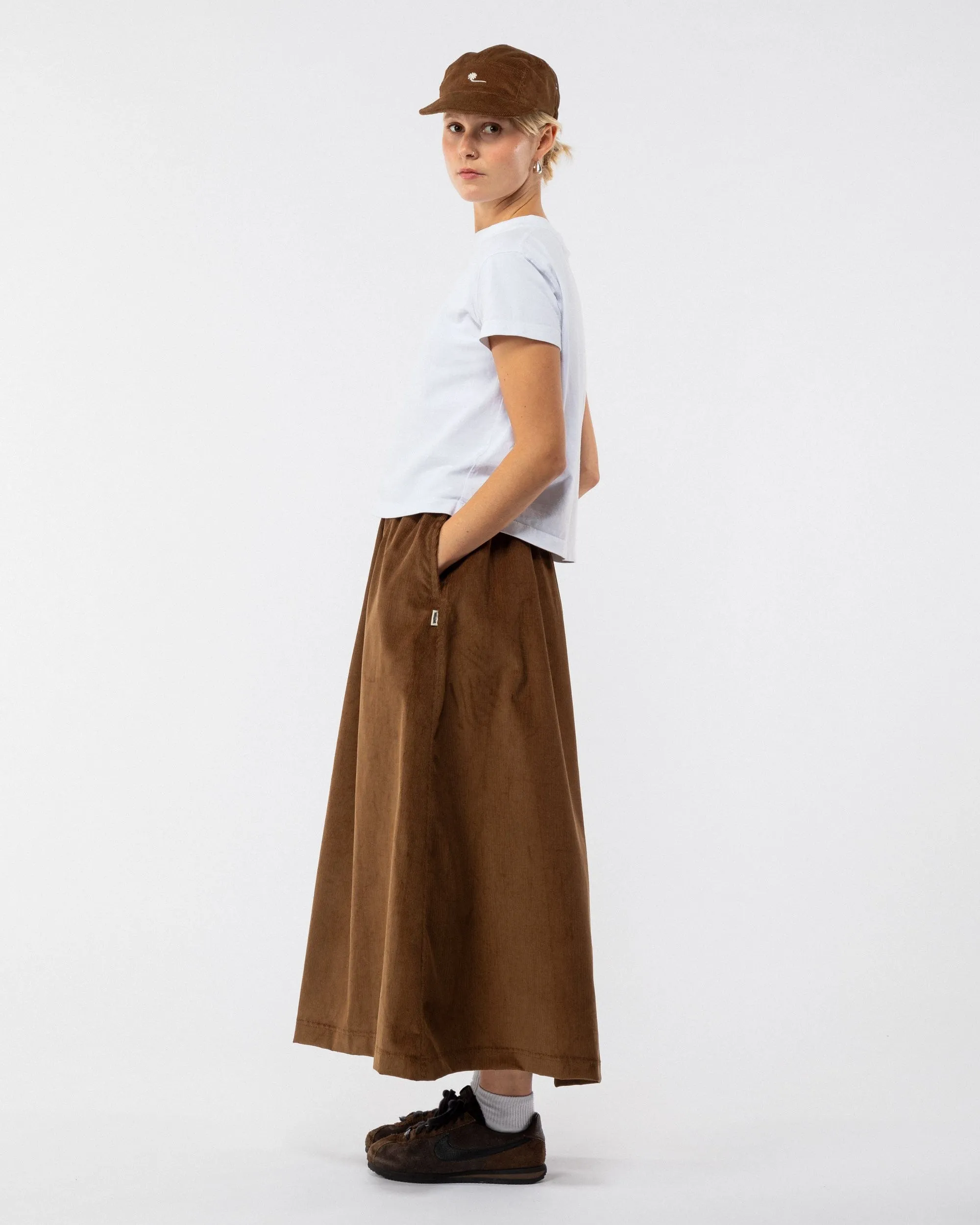 Ayla A-Line Skirt - Tan Brown