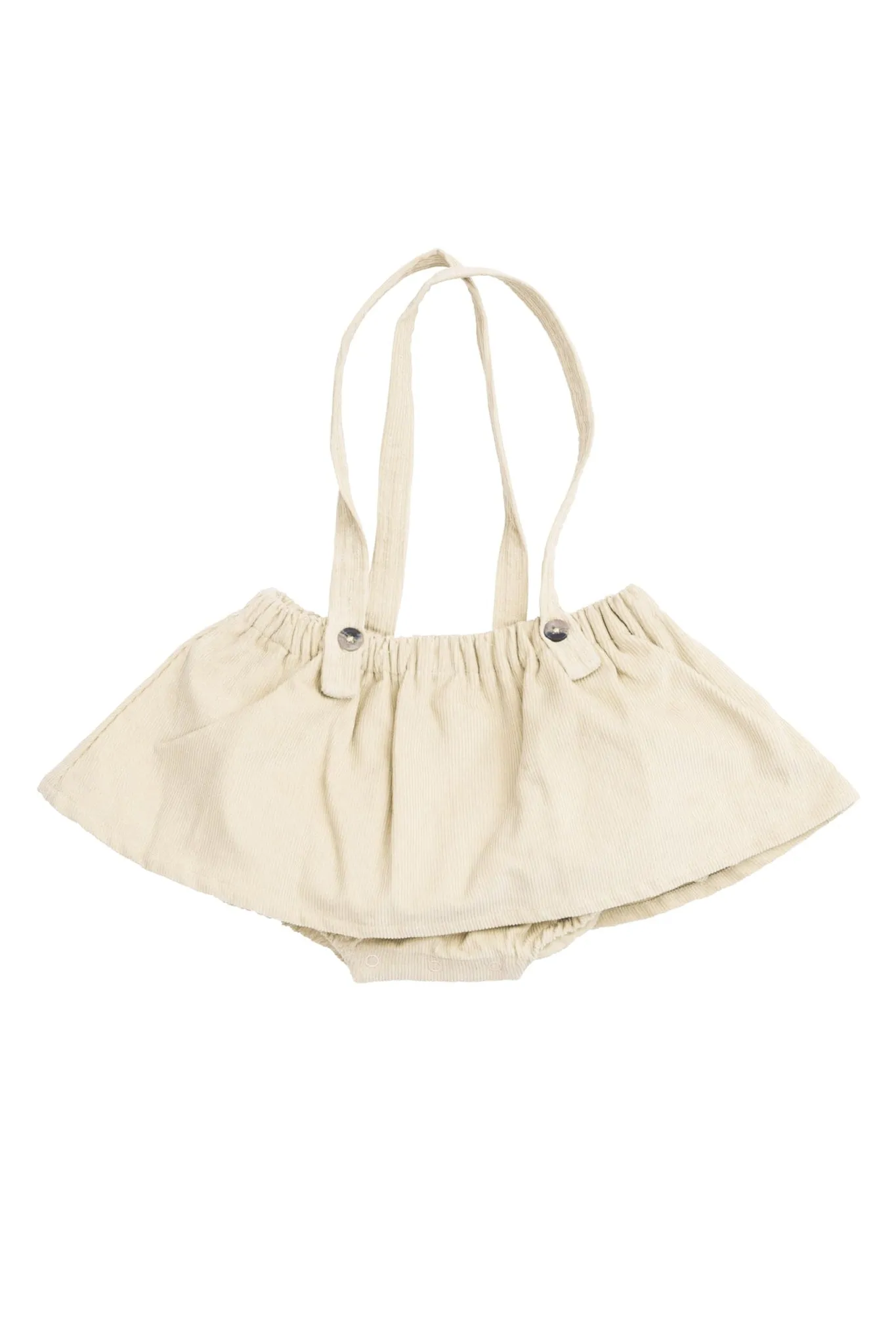 BABY CORDUROY SKIRT W. BLOOMERS - CREAM