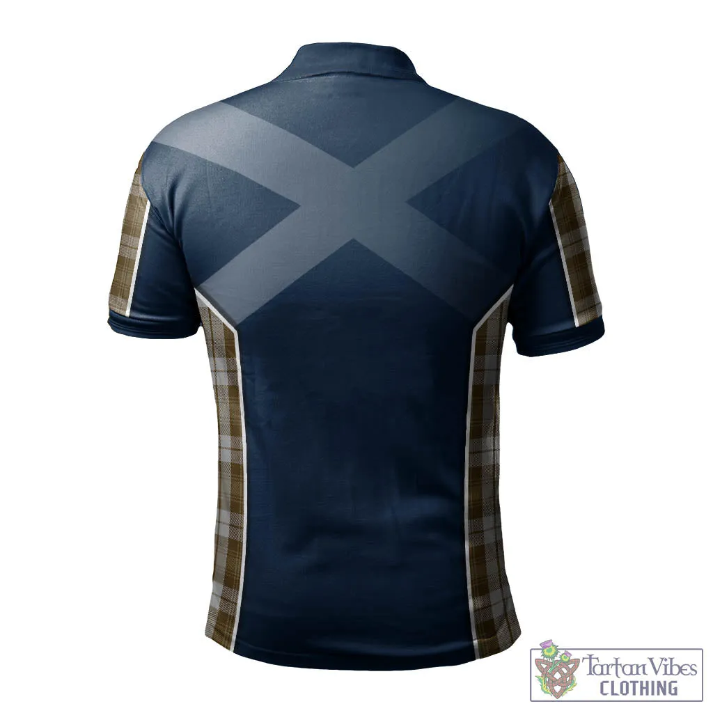 Baillie Dress Tartan Men's Polo Shirt with Family Crest and Lion Rampant Vibes Sport Style