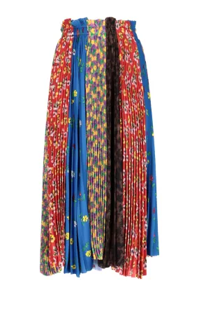 Balenciaga Patched Pleated Skirt