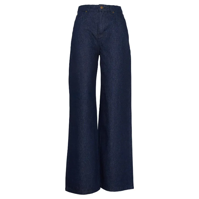 Barbour Maisie Wide Leg Ladies Jeans - Dark Indigo Wash