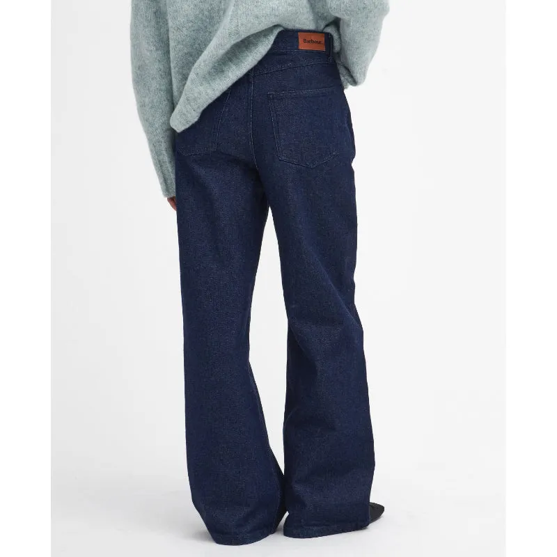 Barbour Maisie Wide Leg Ladies Jeans - Dark Indigo Wash