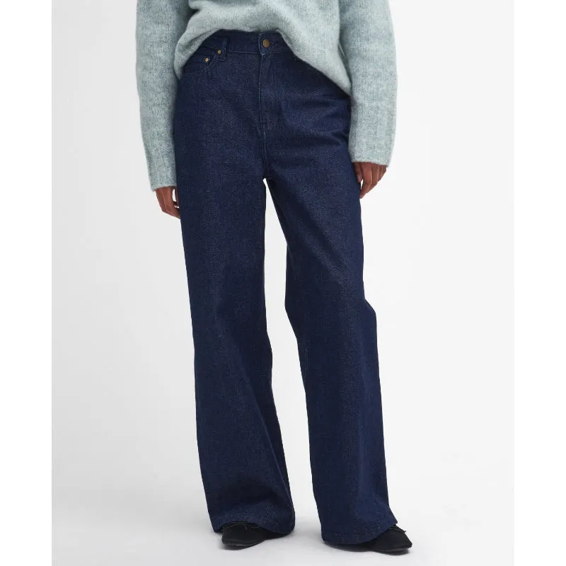 Barbour Maisie Wide Leg Ladies Jeans - Dark Indigo Wash