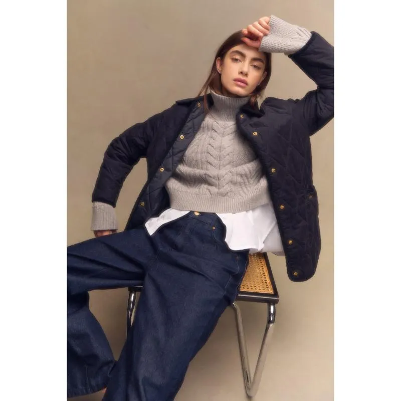 Barbour Maisie Wide Leg Ladies Jeans - Dark Indigo Wash