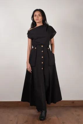 Black One-Shoulder Set (2 PCS)
