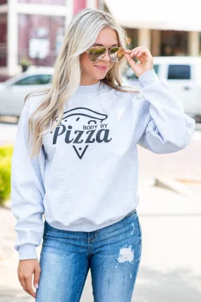 Body By Pizza Sweatshirt, Ash Gray