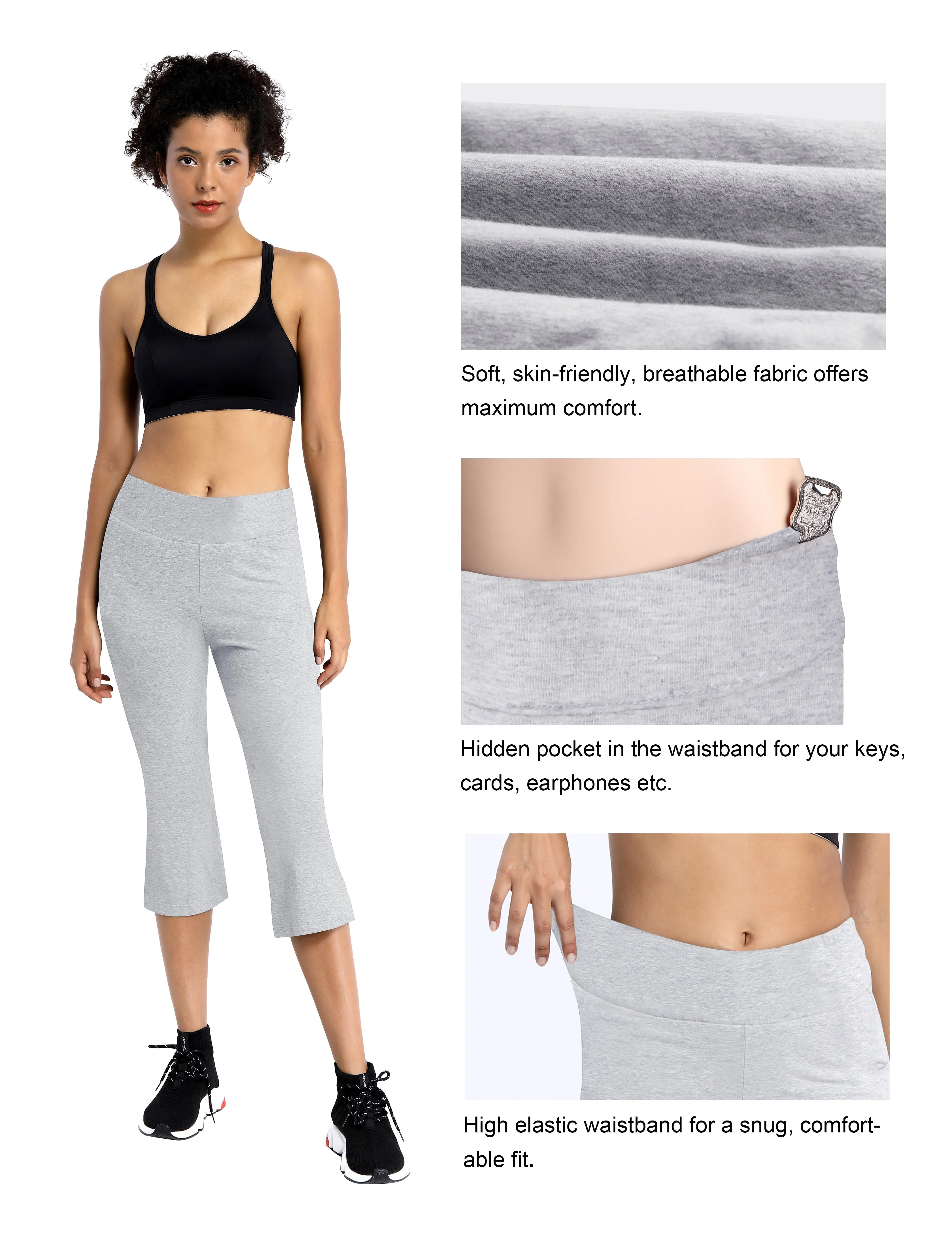 BUBBLELIME 90C/10S Bootcut Sweat Pants 21" inseam_yogastudio