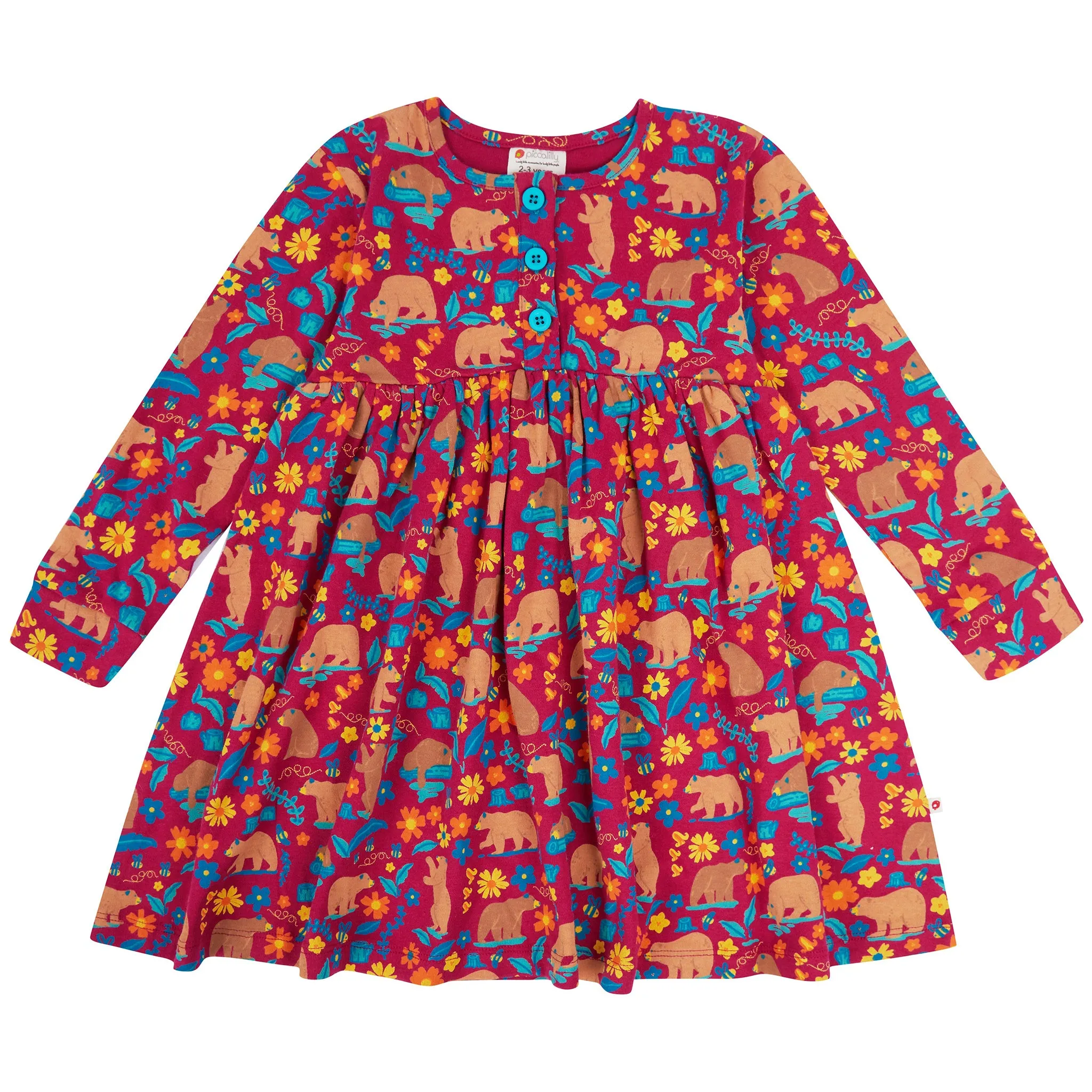 Button dress- honey bear