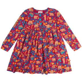Button dress- honey bear