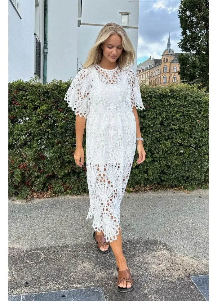 BYIC - Melia Midi Lace Dress - White