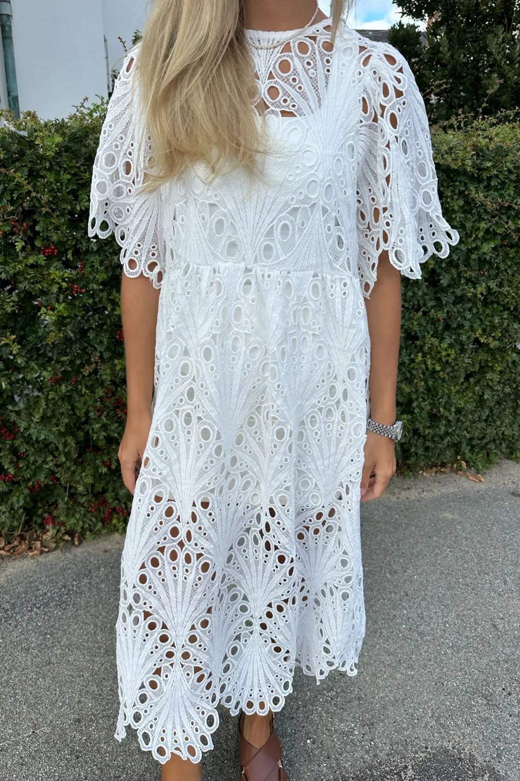 BYIC - Melia Midi Lace Dress - White