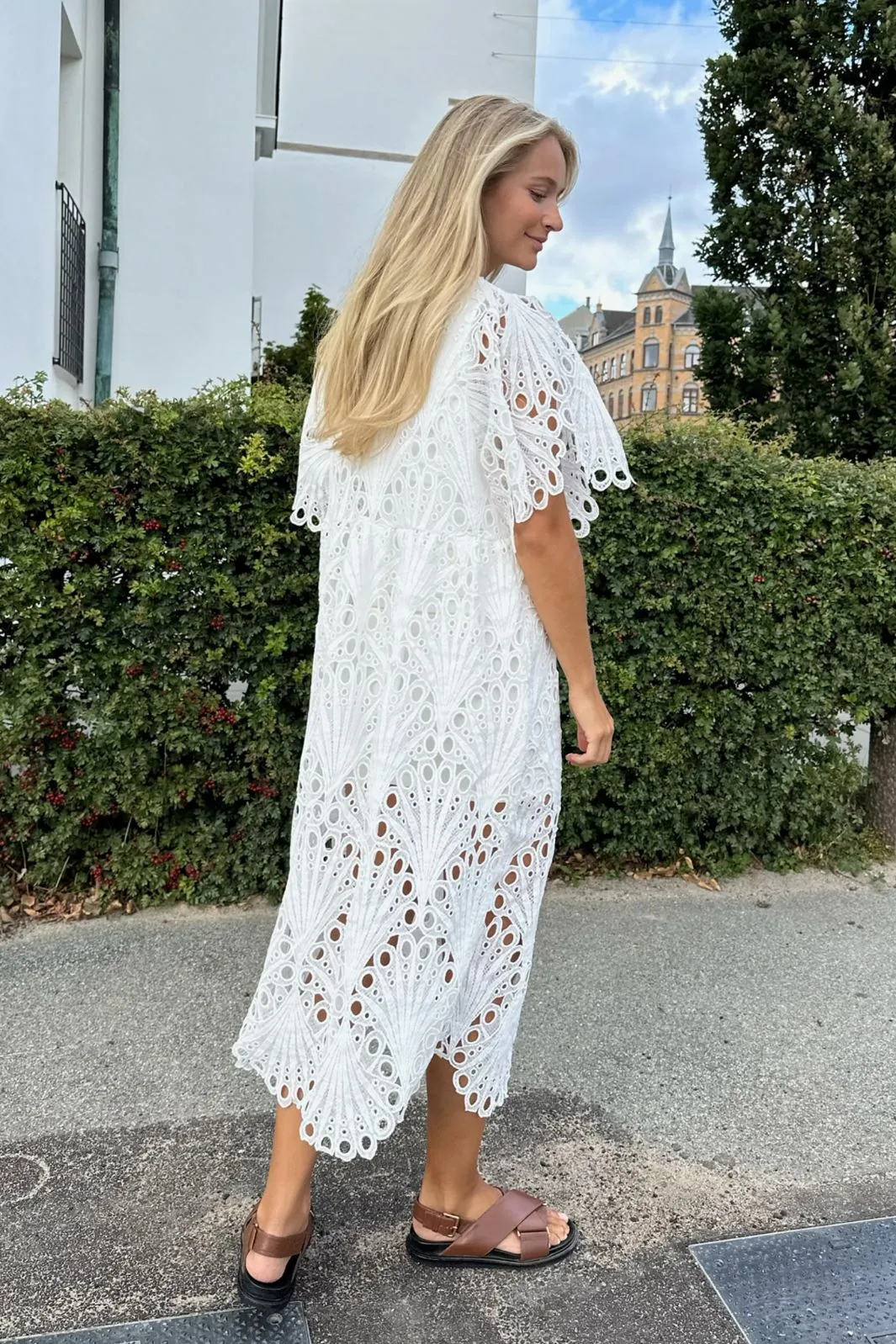 BYIC - Melia Midi Lace Dress - White