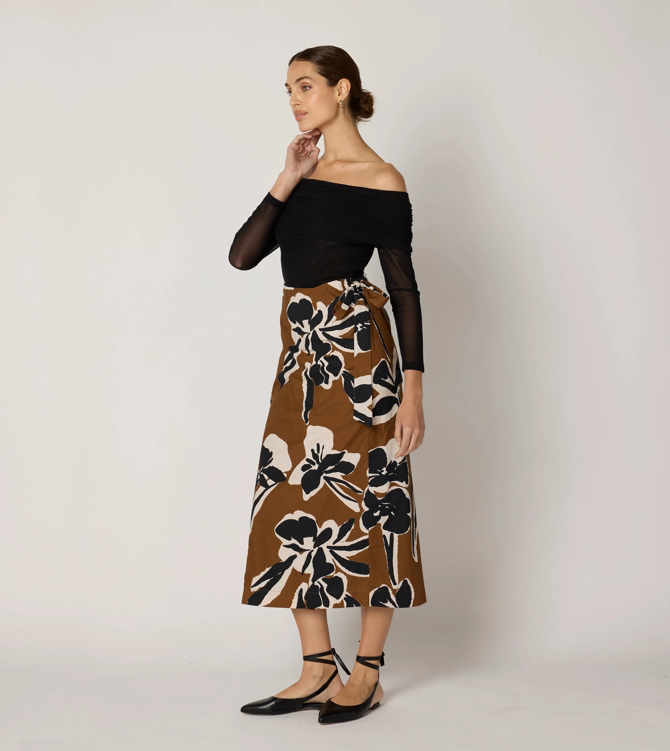Camilla Midi Skirt | Smoked Clover