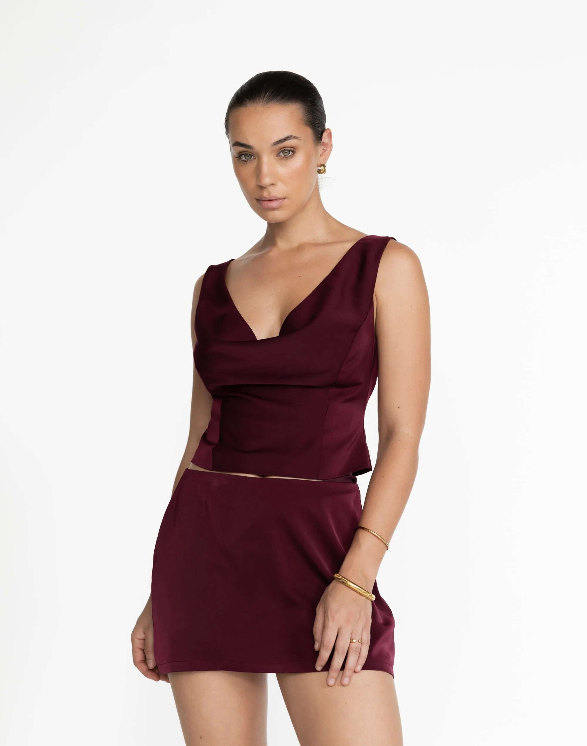 Cascades Mini Skirt (Plum)