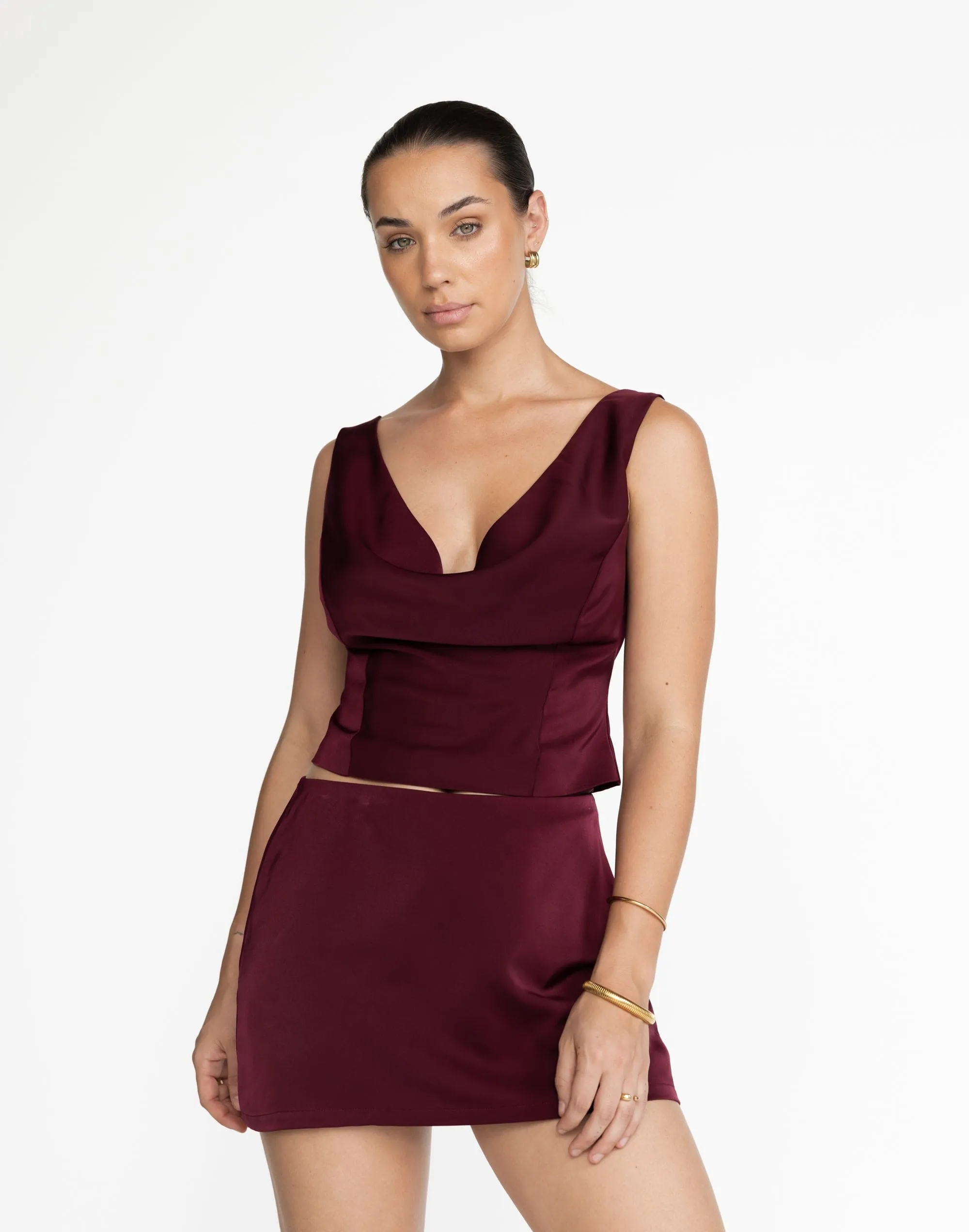 Cascades Mini Skirt (Plum)