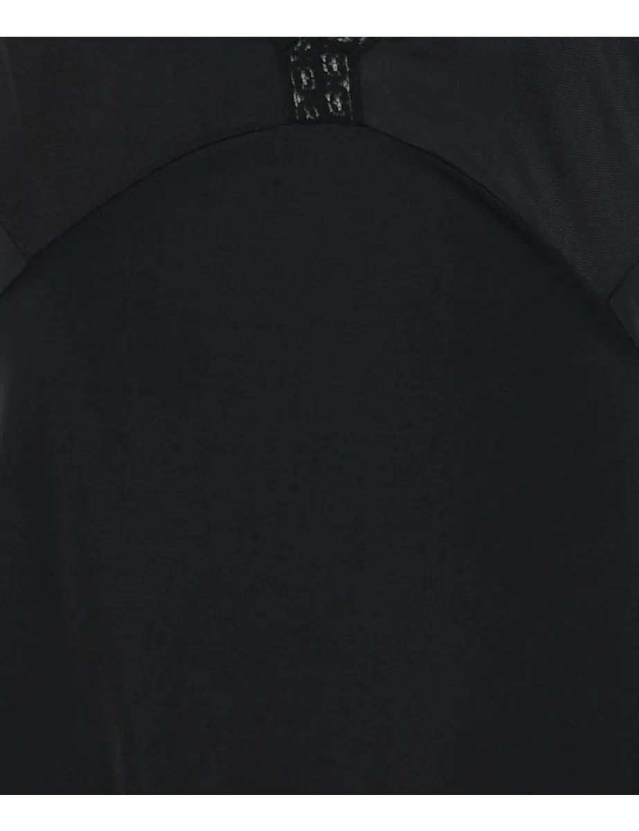 Classic Black Slip Dress - S