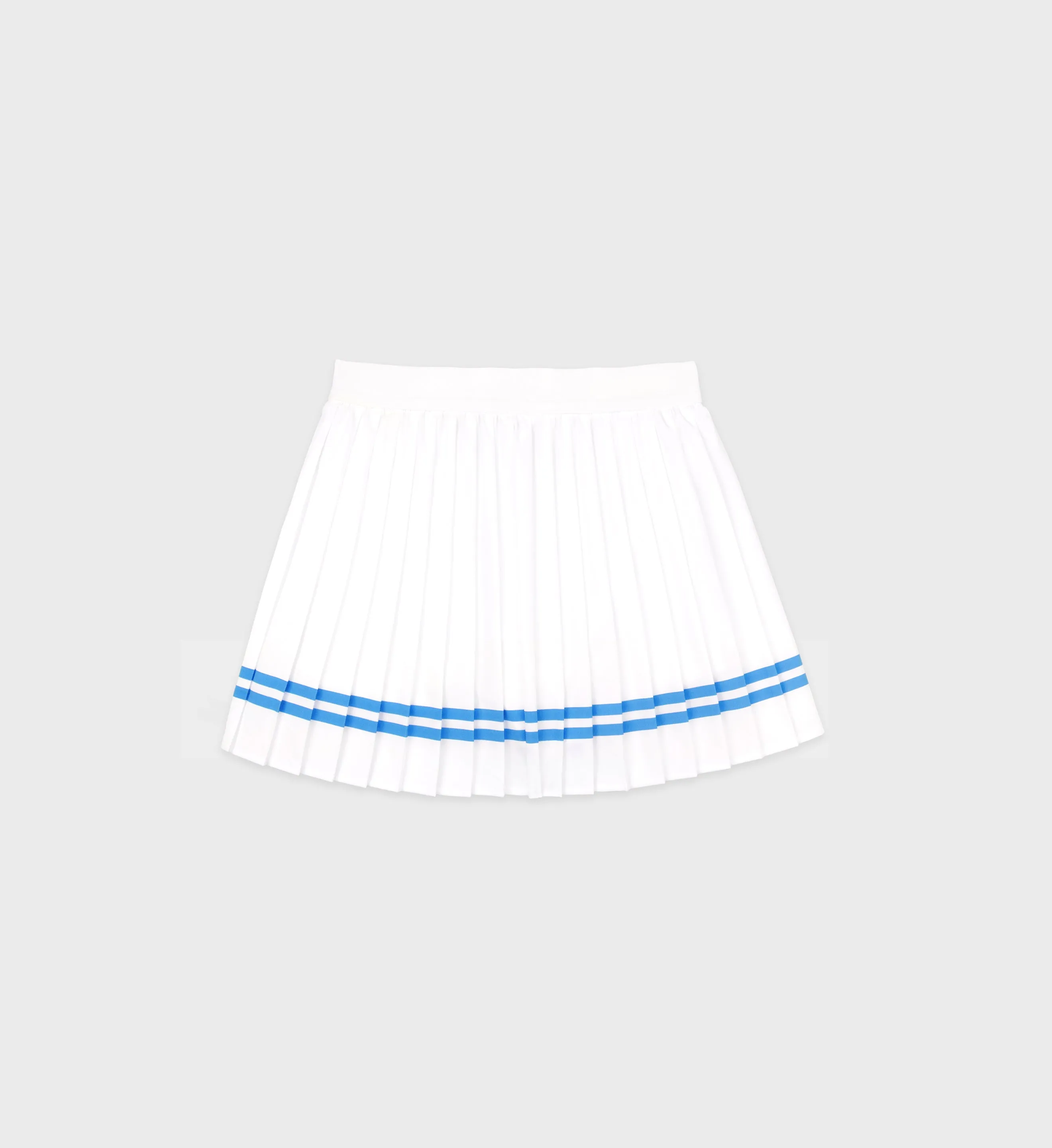 Classic Logo Pleated Skirt - White/French Blue