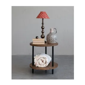 Creative Co-Up Metal Candlestick Table Lamp w/ Pleated Cotton Floral Chintz Shade & Inline Switch