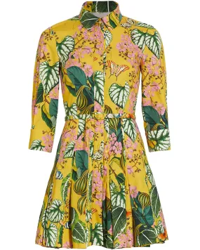 Daffodil Mixed Botanical Cotton Dress