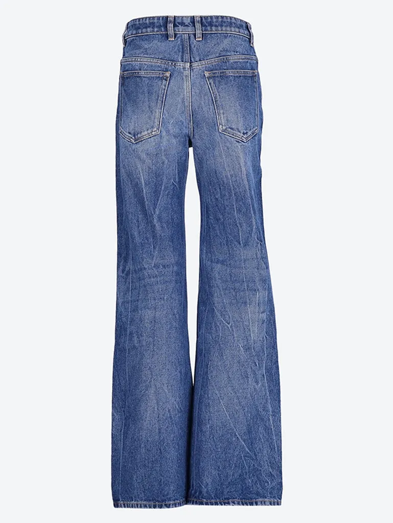 Dark denim stone jeans