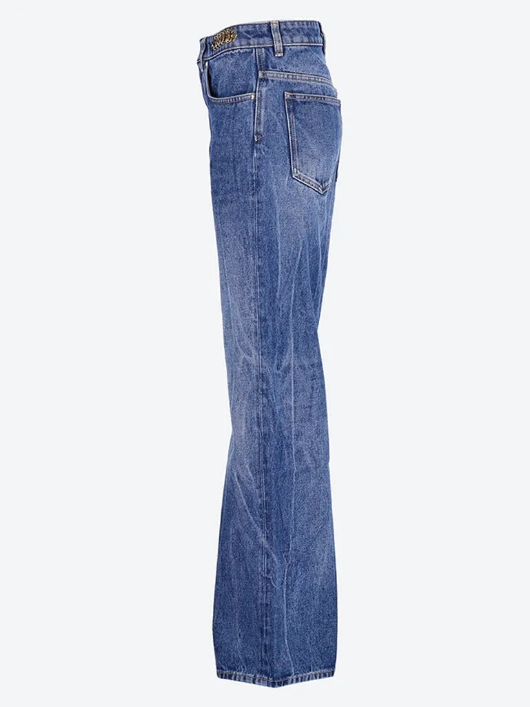 Dark denim stone jeans