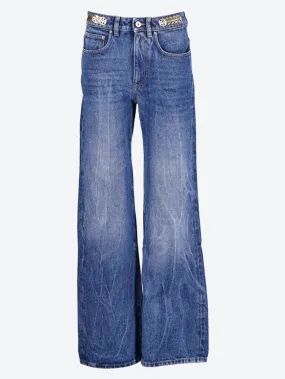 Dark denim stone jeans