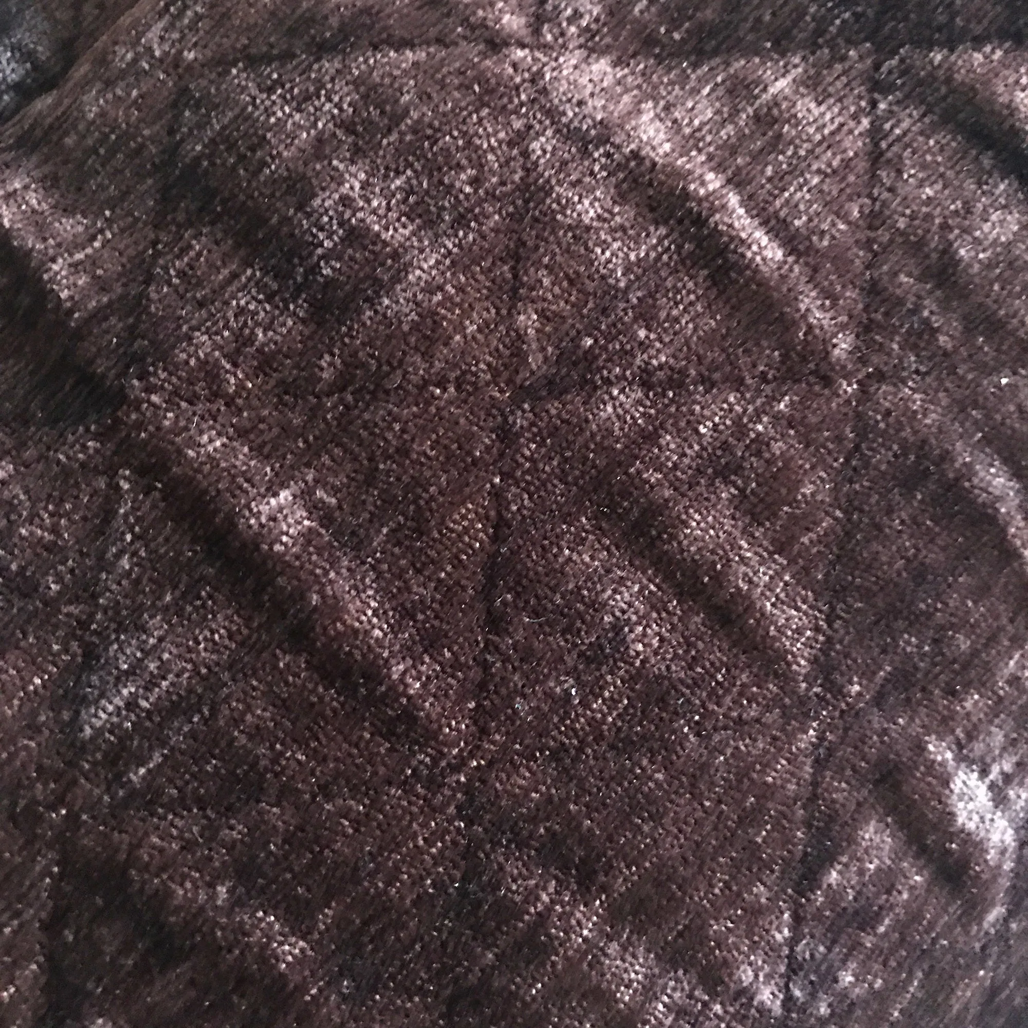 Dark Purple Velvet Pleated Throw Pillow Cover 15x26