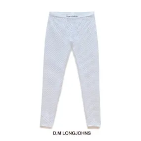 D.M mesh long johns breathable, trousers letter solid color