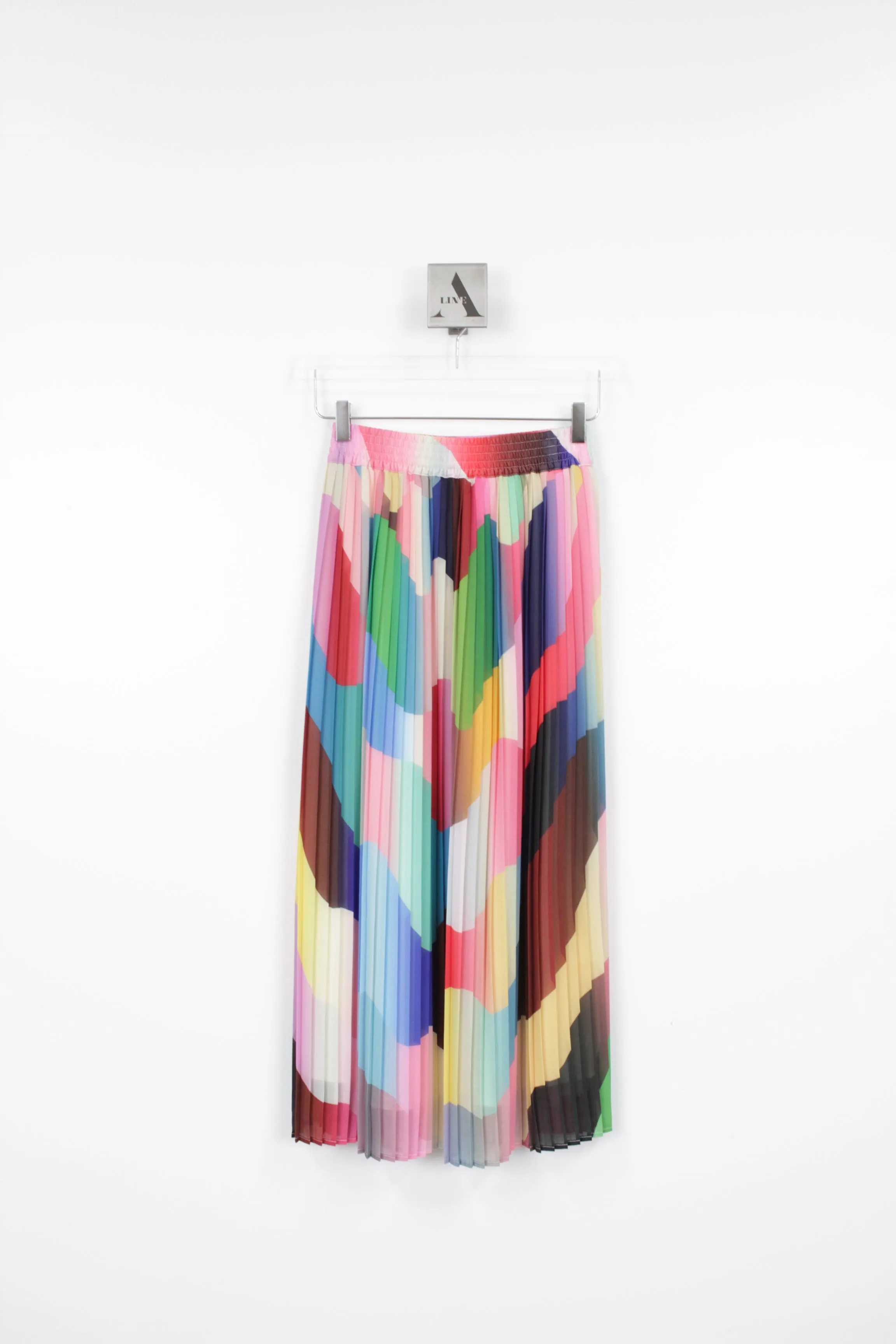 Drobali pleated midi skirt