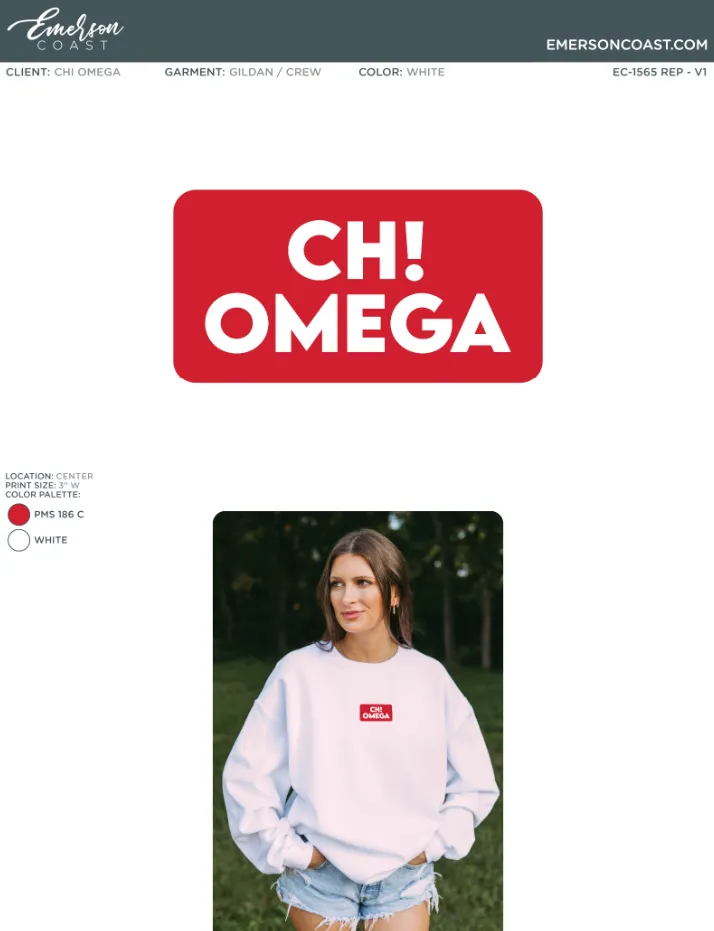 EC-1565 REP Chi Omega Troy University PR Crewneck 2024-PR