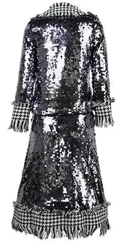Embellished Tweed Jacket and Skirt Set