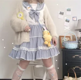 Flaky Pastry  Skirt  Kawaii Academia Y2K Cottagecore Coquette Fairycore Dollette Princesscore Bottoms