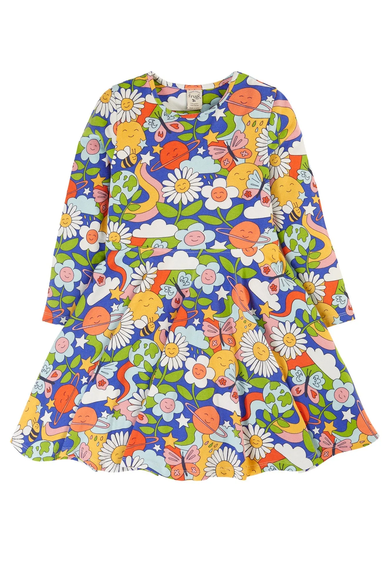 Frugi Sofia Skater Dress - Retro Happy