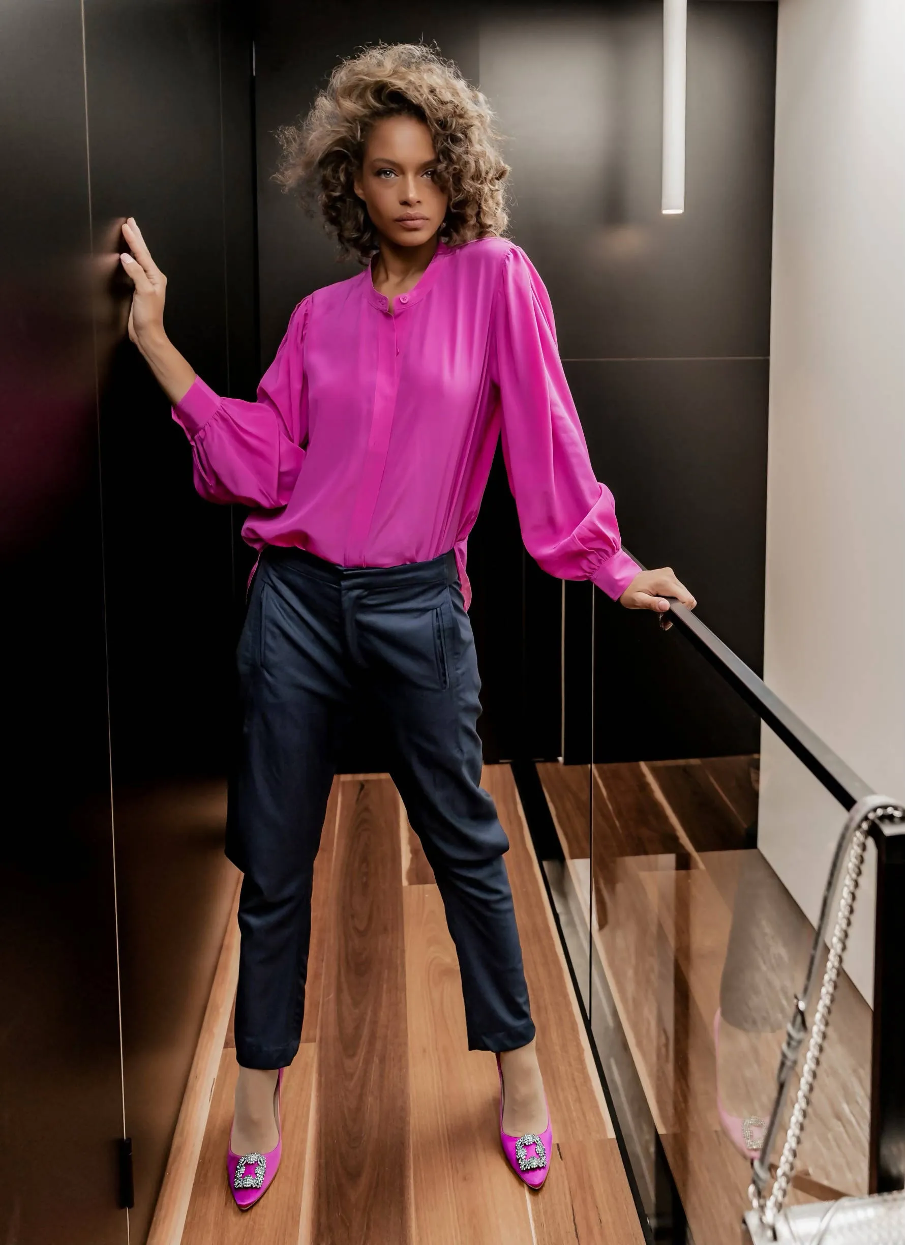 Fuchsia Pink Blouse