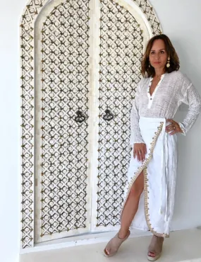 geisha skirt white