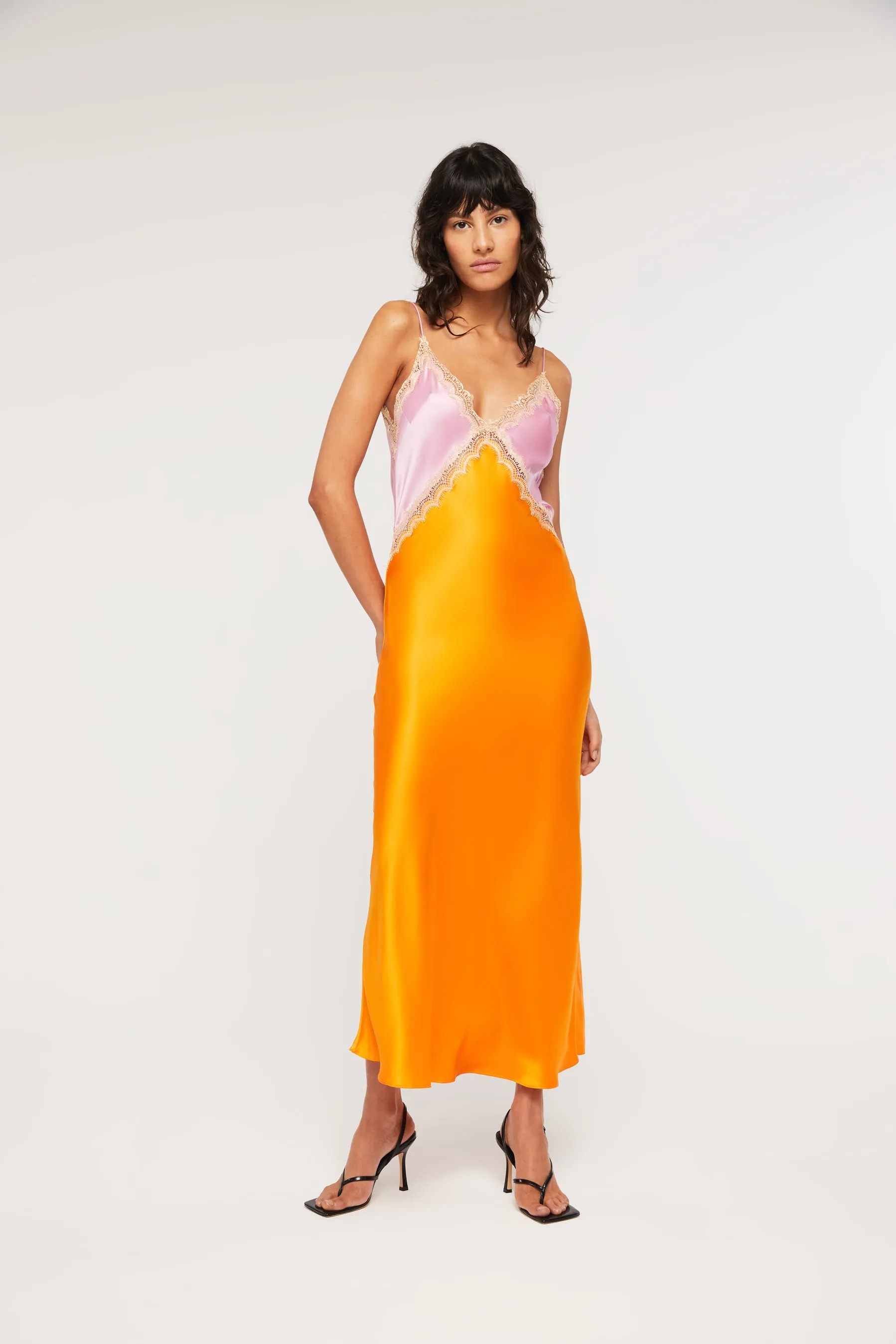 GINIA Sadie Dress Pink & Tangerine