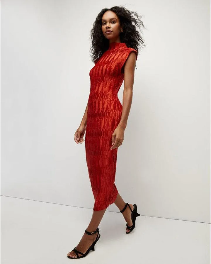 Gramercy Pleated Satin Dress