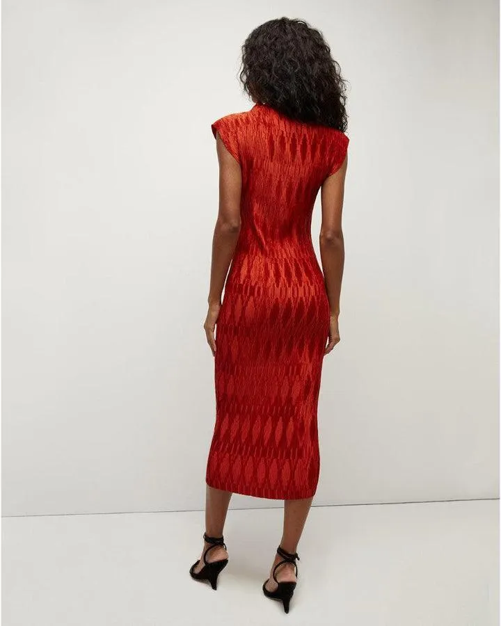 Gramercy Pleated Satin Dress