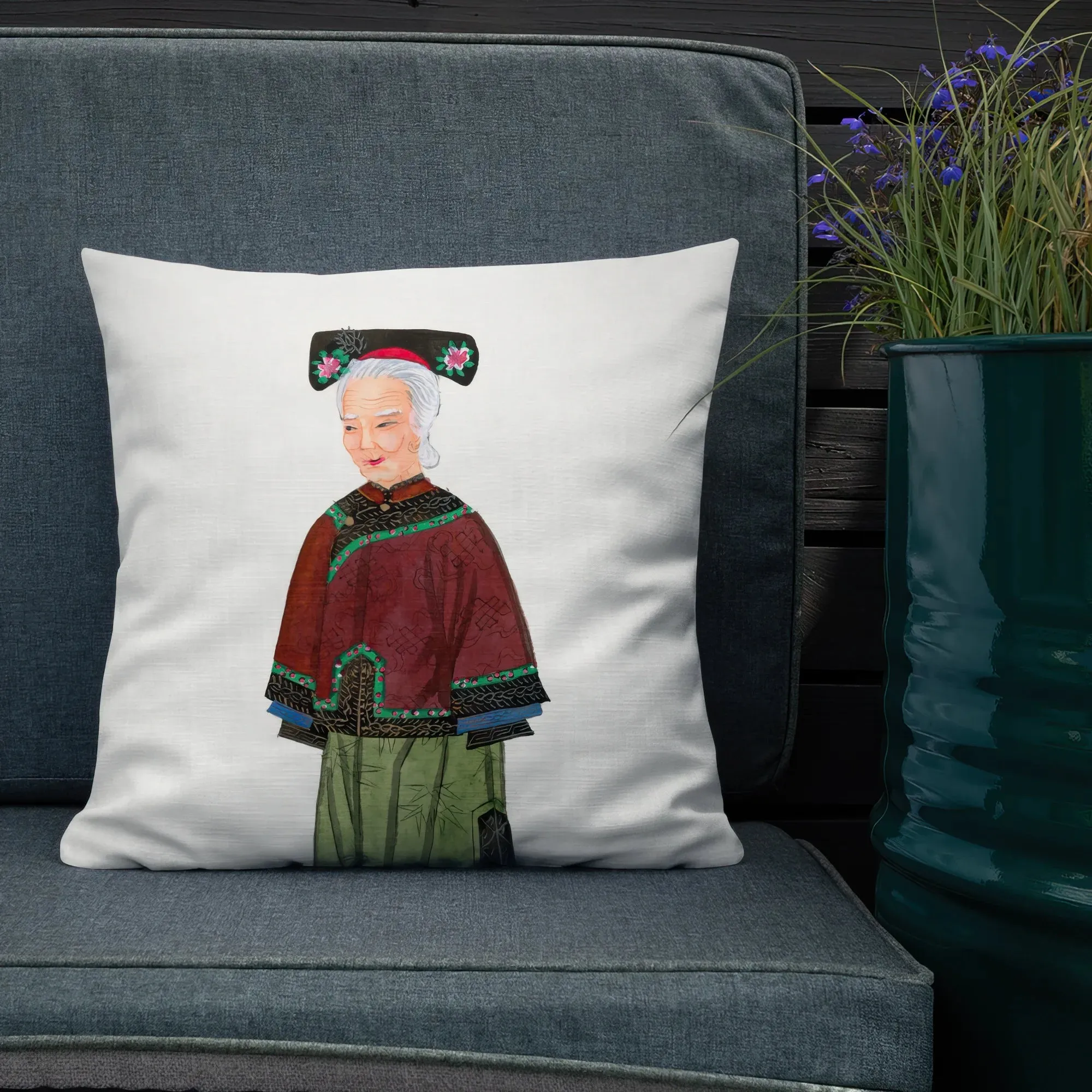 Grand Dame - Qing Dynasty Fashion Art Pillow
