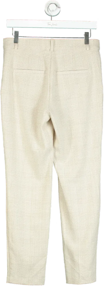 H&M Beige Textured Trousers UK 8